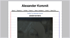Desktop Screenshot of alexanderkorsmit.com