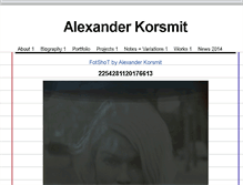 Tablet Screenshot of alexanderkorsmit.com